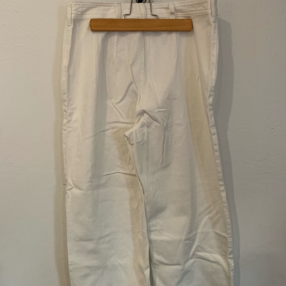 Ivory High Rise Cotton Pant - Picture 2 of 3